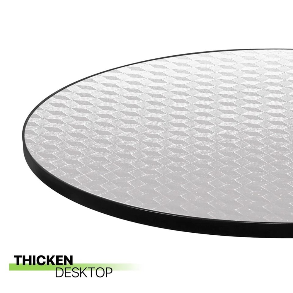 Adjustable Height Silver Pub Bar Cocktail Table, Swivel Wood Round Tabletop, Sleek Metal Base for Home and Venue