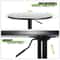 Adjustable Height Silver Pub Bar Cocktail Table, Swivel Wood Round Tabletop, Sleek Metal Base for Home and Venue