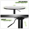 Adjustable Height Silver Pub Bar Cocktail Table, Swivel Wood Round Tabletop, Sleek Metal Base for Home and Venue