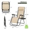 Portable Folding Cream Zero Gravity Chair Adjustable Beach Lounge Recliner With Convenient Holding 1