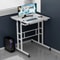Office Workstation Stand Up Laptop Desk Adjustable Height Mobile Standing Computer Desk Wheel Desk 2