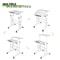 Office Workstation Stand Up Laptop Desk Adjustable Height Mobile Standing Computer Desk Wheel Desk 7