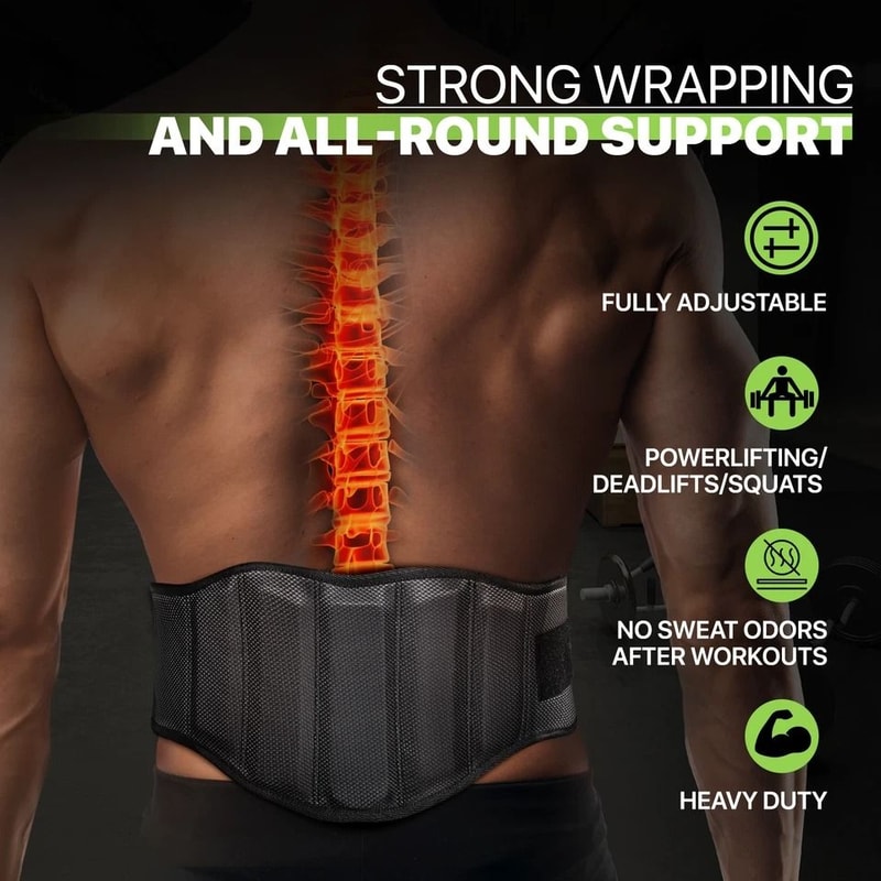 Gym Weight Lifting Belt Powerlifting Strength Training Back Support Bodybuilding Support Belt For S 4