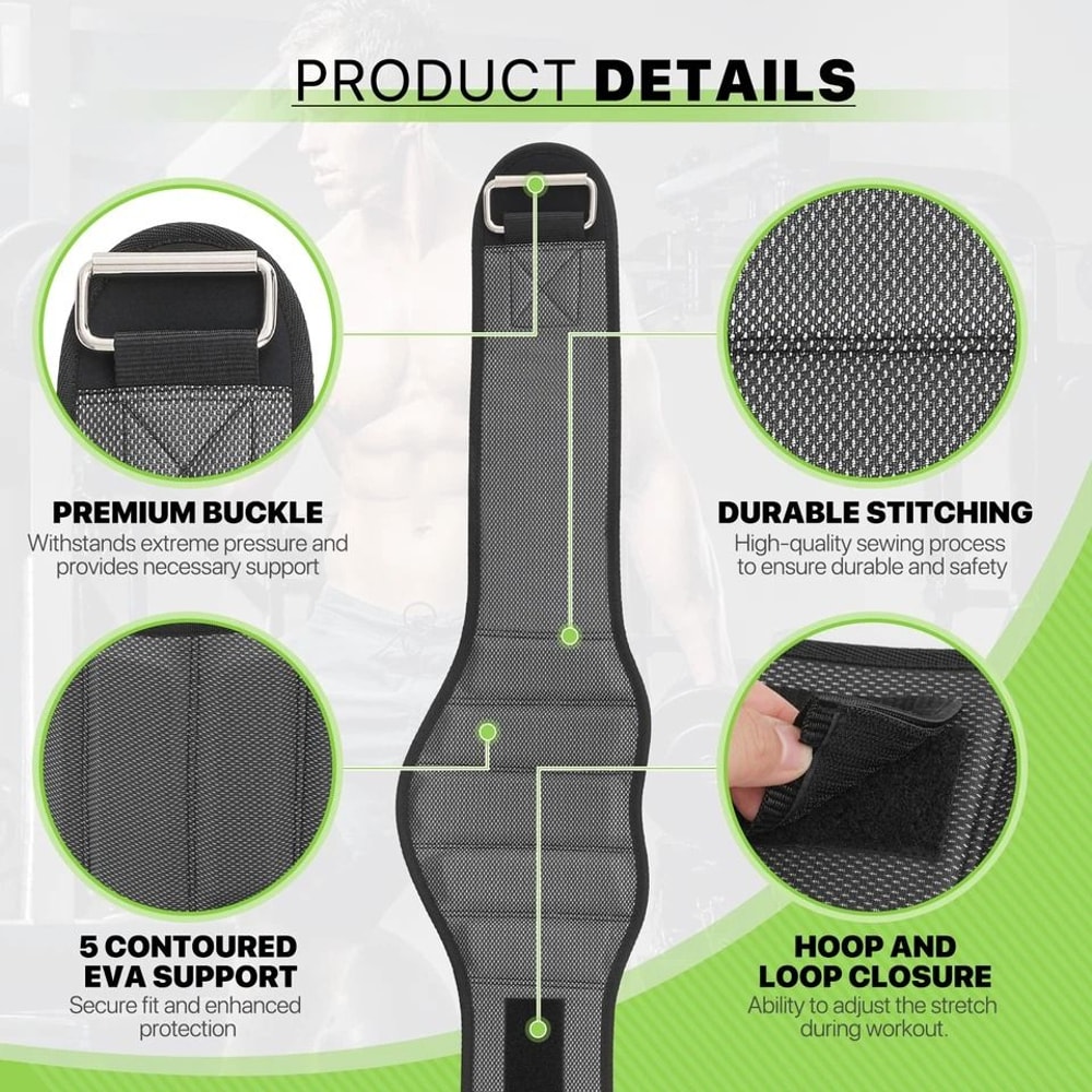 Gym Weight Lifting Belt Powerlifting Strength Training Back Support Bodybuilding Support Belt For S 5