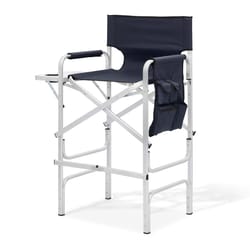 heavy duty foldable director chair, camping & fishing seat, side table & pocket storage