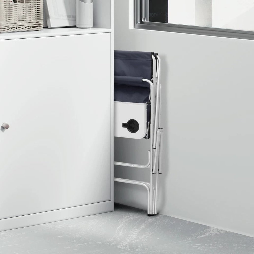 Heavy Duty Foldable Director Chair Camping Fishing Seat Side Table Pocket Storage 9