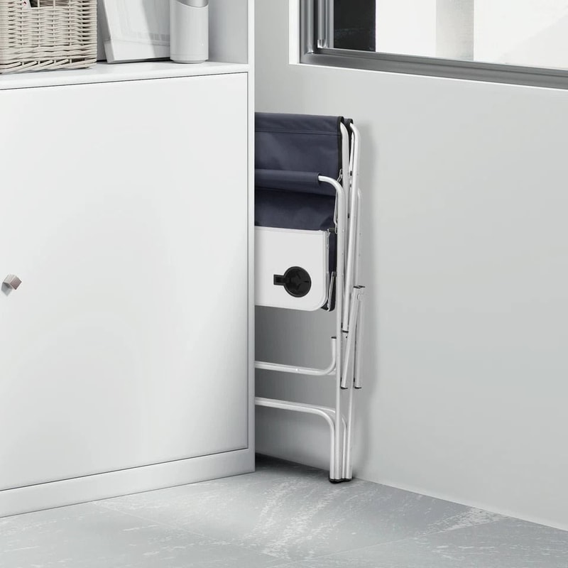 Heavy Duty Foldable Director Chair Camping Fishing Seat Side Table Pocket Storage 9