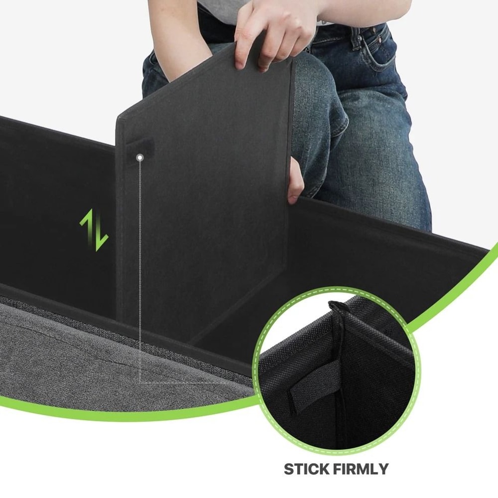 Gray Upholstered Footstool Rectangular Fabric Storage Ottoman Multifunctional Storage Bench For Bed 5