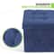 Navy Blue Storage Ottoman Classic Cube Footstool For Home Decor Perfect For Living Room And Bedroom 6