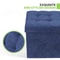 Navy Blue Storage Ottoman Classic Cube Footstool For Home Decor Perfect For Living Room And Bedroom 6