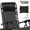 Zero Gravity Outdoor Recliner Lounge Chair Adjustable Headrest Foldable Beach Chair With Cup Holder 5