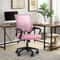 Adjustable Height Office Chair Ergonomic Computer Chair Padded Seat Swivel Pink Desk Chair For Offi 2