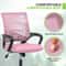 Adjustable Height Office Chair Ergonomic Computer Chair Padded Seat Swivel Pink Desk Chair For Offi 7