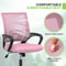 Adjustable Height Office Chair Ergonomic Computer Chair Padded Seat Swivel Pink Desk Chair For Offi 7