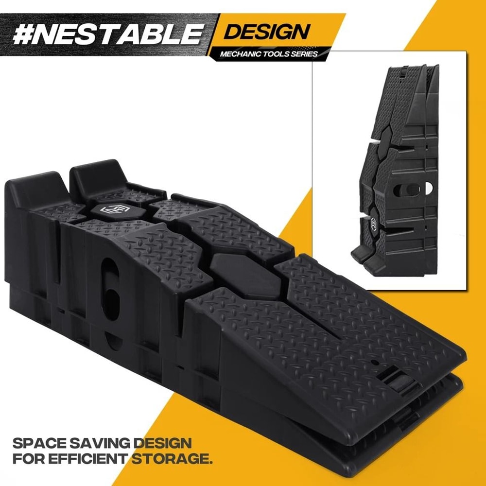 Car Truck Repair Lifting Ramps Pair Set Vehicle Service Ramp Incline 9