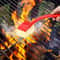 BBQ Grill Steam Brush Red Kitchen Scrubber Replaceable Grill Cleaner Head 12