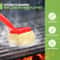 BBQ Grill Steam Brush Red Kitchen Scrubber Replaceable Grill Cleaner Head 14