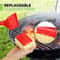 BBQ Grill Steam Brush Red Kitchen Scrubber Replaceable Grill Cleaner Head 15