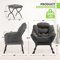 Upholstered Modern Gray Soft Accent Chair Living Room Lazy Sofa Chair With Ottoman 9