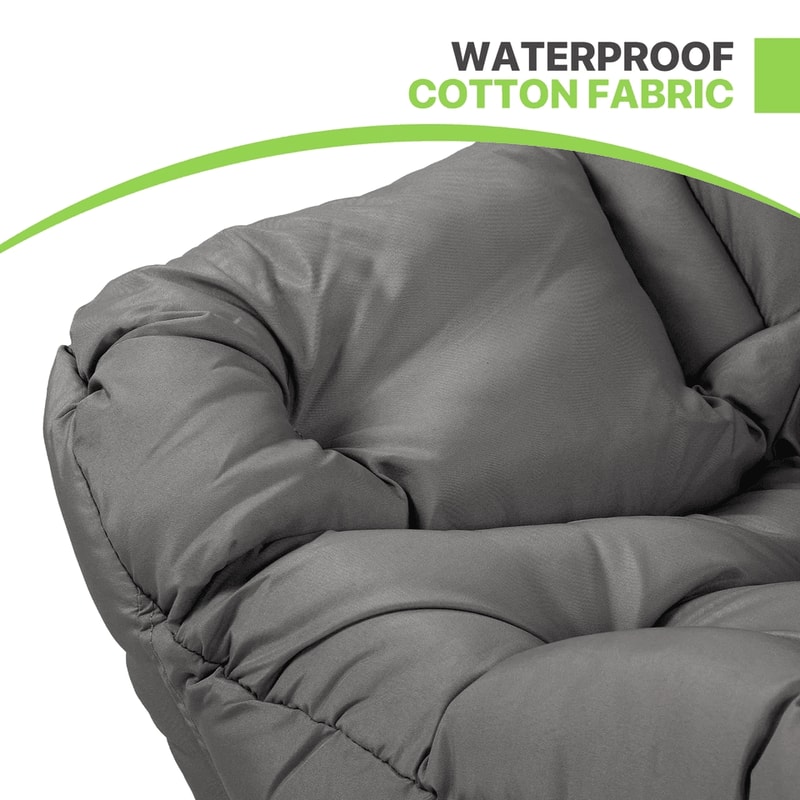 Upholstered Modern Gray Soft Accent Chair Living Room Lazy Sofa Chair With Ottoman 8