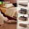 Foldable Storage Ottoman Brown Foot Rest Stool Bench Chest With Flipping Lid For Extra Seating And 7