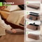 Foldable Storage Ottoman Brown Foot Rest Stool Bench Chest With Flipping Lid For Extra Seating And 7