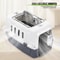 Travel Pet Carrier Durable Plastic Dog Cat Transporter Airline Compatible Lightweight Pet Cage For 3
