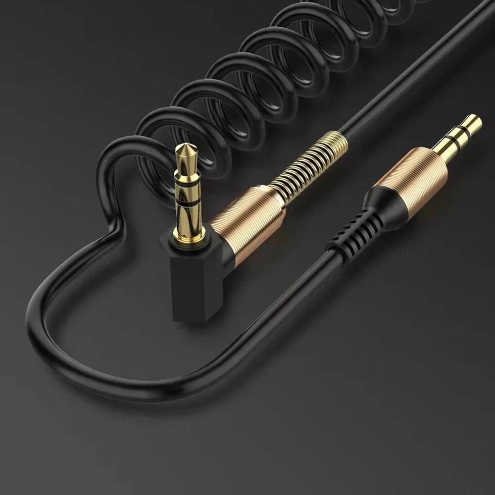 Cable For Car Audio Stereo Headphone Jack Cord Right Angle Male To Male TPE Durable Audio Extensio 3