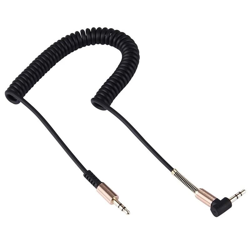 Cable For Car Audio Stereo Headphone Jack Cord Right Angle Male To Male TPE Durable Audio Extensio 6