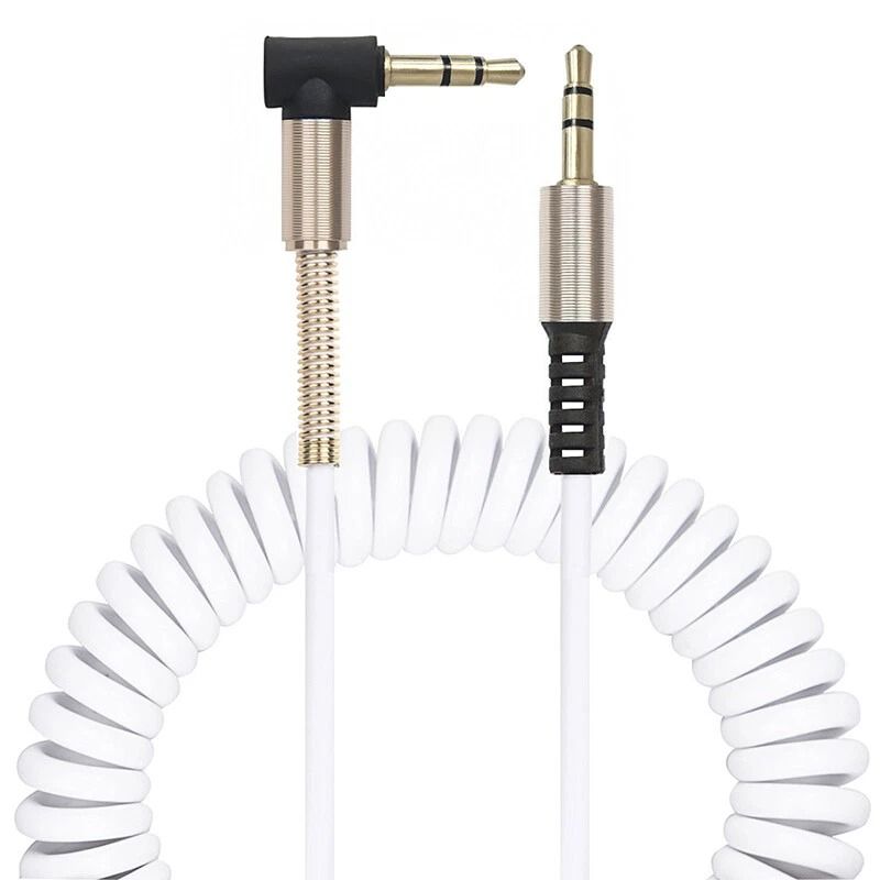 Cable For Car Audio Stereo Headphone Jack Cord Right Angle Male To Male TPE Durable Audio Extensio 1