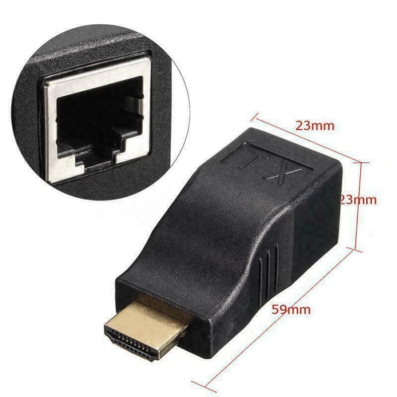 HDMI Extender Over Cat Ethernet Network Adapter For HDTV 5