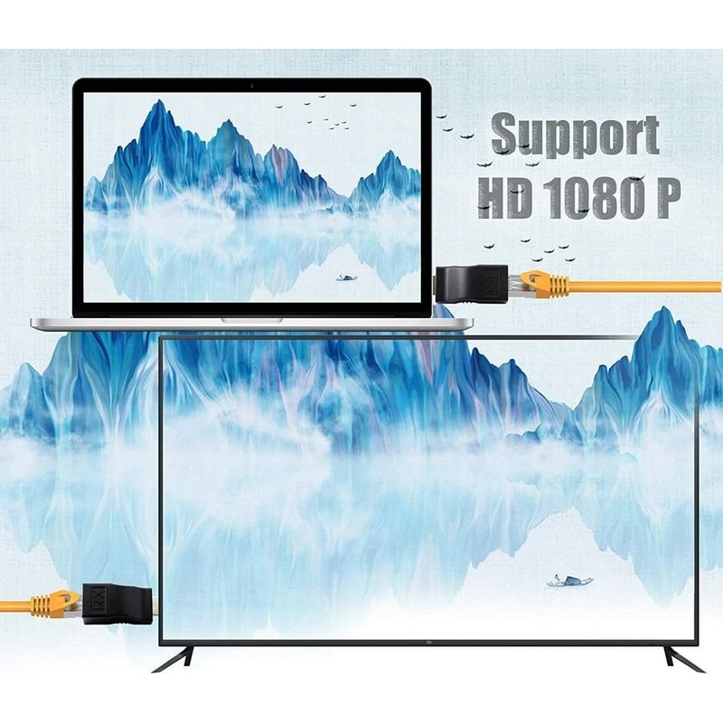 HDMI Extender Over Cat Ethernet Network Adapter For HDTV 7