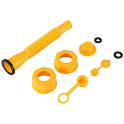 gas can spout nozzle vent kit, replacement for plastic gas cans, old style cap, fits gallon cans