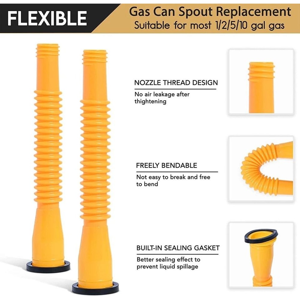 Gas Can Spout Nozzle Vent Kit Replacement For Plastic Gas Cans Old Style Cap Fits Gallon Cans 5