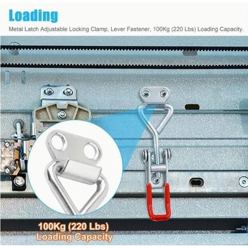 Adjustable Latch Catches Lock Clamp Heavy Duty Steel Toggle For Cases Boxes And Metalwork 8