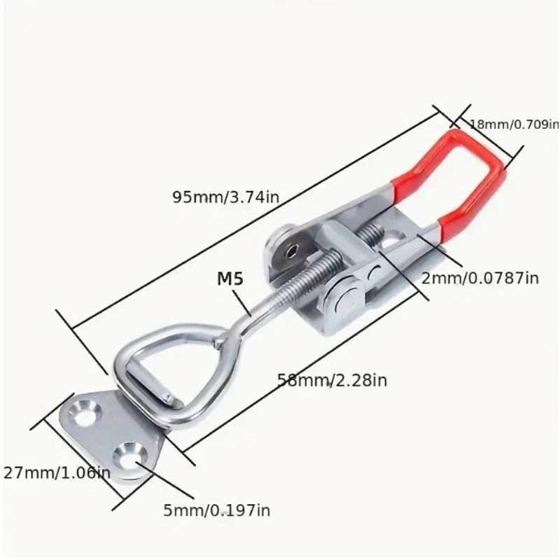 Lock Clamp For Boxes Case Heavy Duty Steel Toggle Latch Catches Load Capacity 7