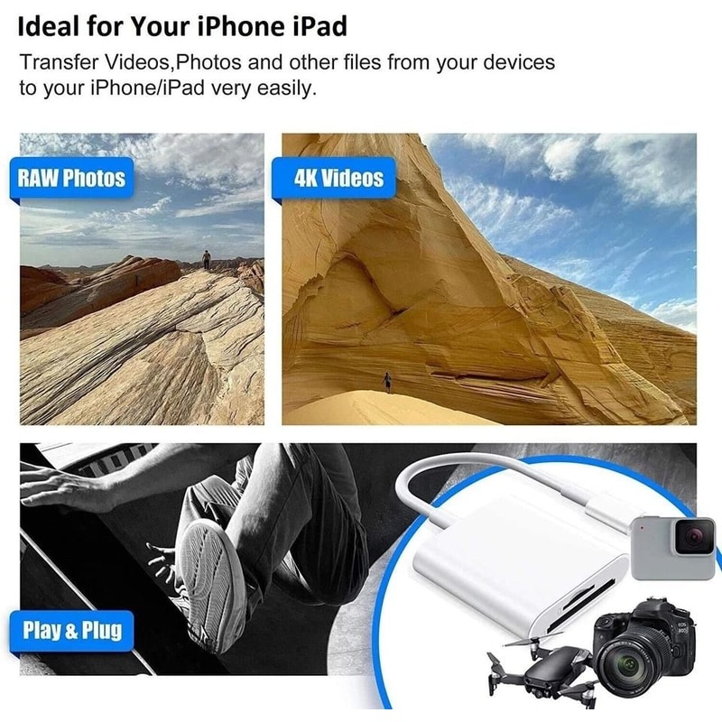 Camera Reader For IPad TFSD Card Adapter SD Card Reader For IPhone6 Plus HighSpeed Data Transfer Fo 7