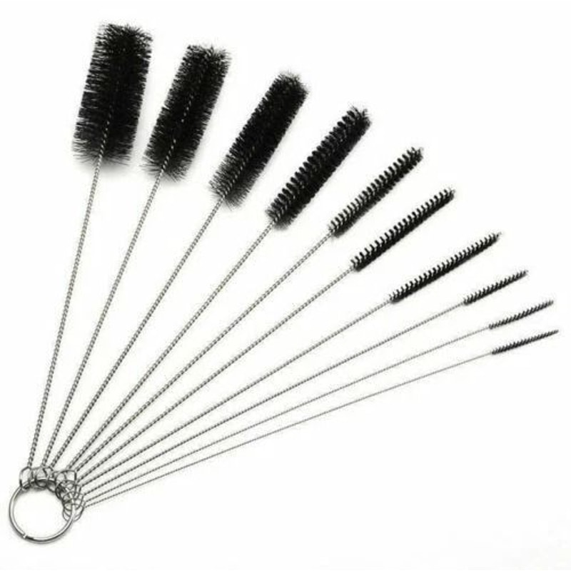 Nylon Straw Brushes Cleaning Set For Bottles Pipes Small Tube Cleaner Long Reach Stainless Steel Br 0