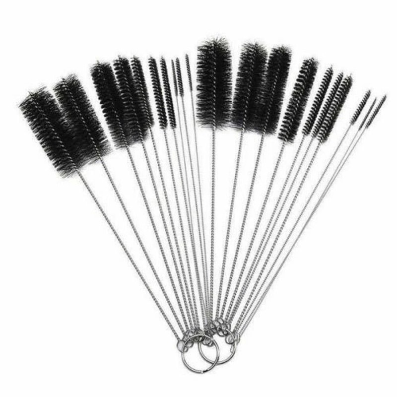 Nylon Straw Brushes Cleaning Set For Bottles Pipes Small Tube Cleaner Long Reach Stainless Steel Br 4