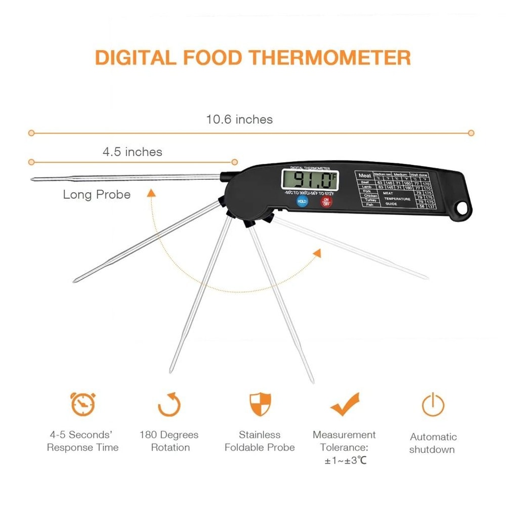 BBQ Grill Instant Read Meat Thermometer For Kitchen Smoker Food Cooking Accurate And Quick Temperat 1