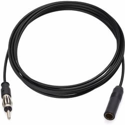 car stereo radio antenna extension cable, premium male/female am/fm cable wire, heavy-duty cord