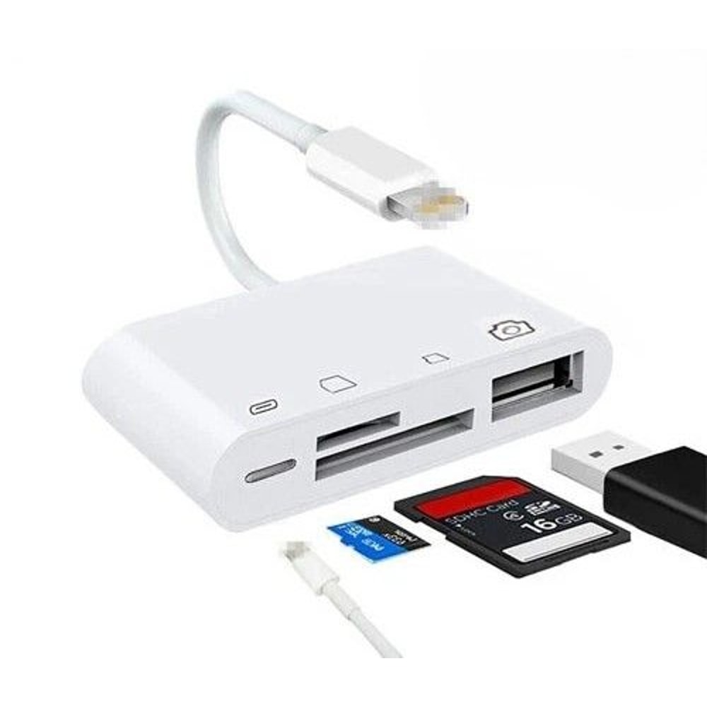 USB Camera Adapter For IPhoneiPadiPod Micro SD SD Card USB To Card Reader For Photos Videos Keyboa 0