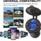 Car Fast Charger PD QC Dual USB Power Socket Outlet With LED Voltmeter Waterproof Charging Power 1