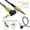 Male To Male AUX Cable Coiled Audio Cord Right Angle LShaped Plug Compatible With IPhone IPod Headp 2