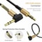 Male To Male AUX Cable Coiled Audio Cord Right Angle LShaped Plug Compatible With IPhone IPod Headp 2