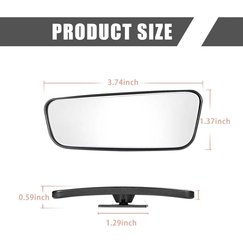 Stick On Rear View Mirror For Car Truck SUV Auxiliary Blind Spot Mirror Wide Angle HD Plating 8