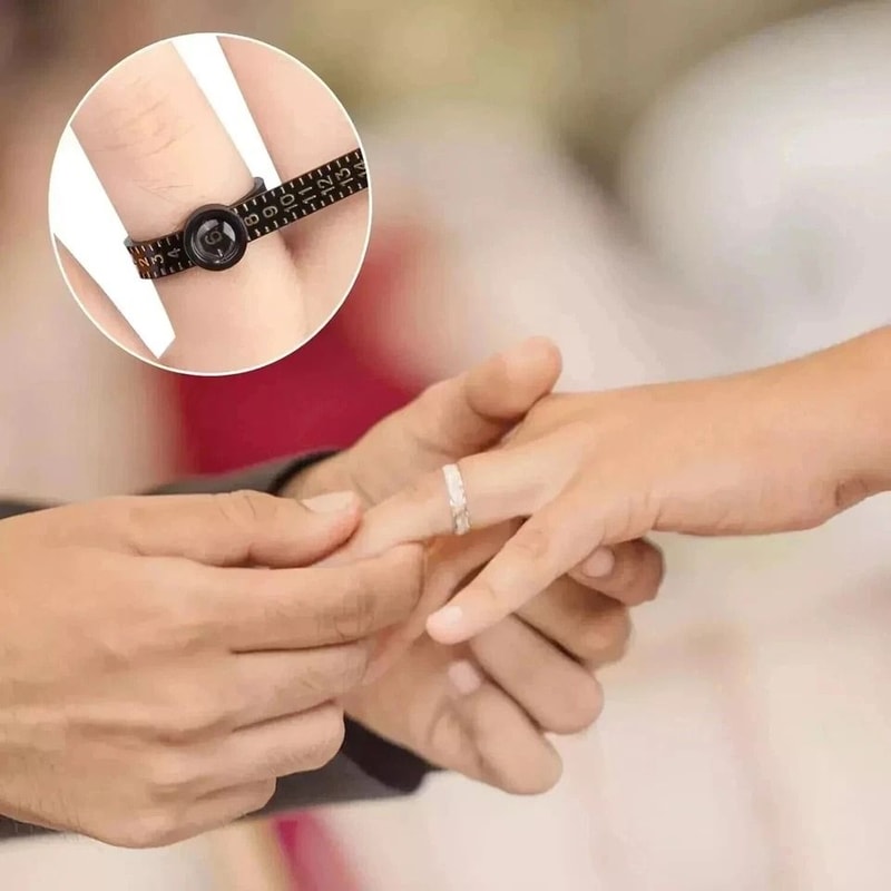 Finger Sizer Tool Of Ring Measuring Gauge For Women And Men Wedding Ring Size Metal Finger Sizing 3