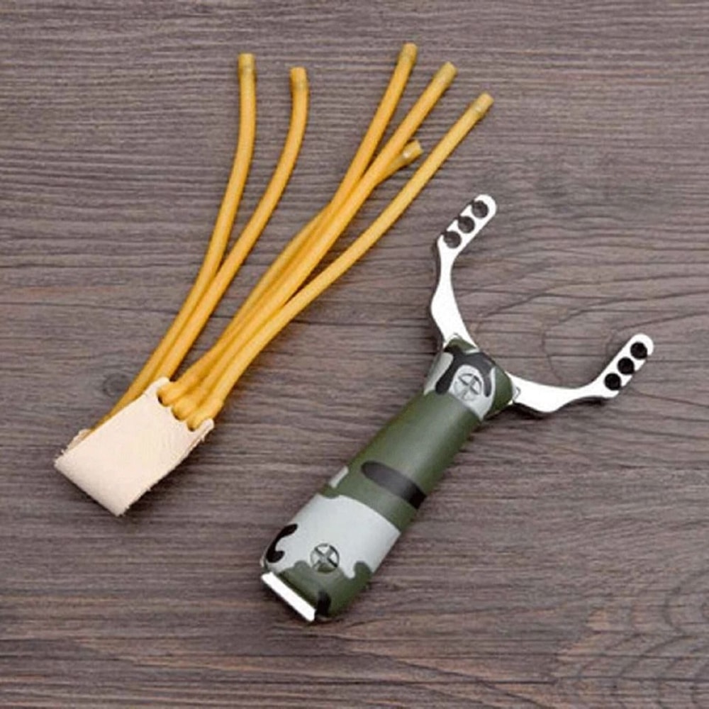 CAMOUFLAGE High Velocity Slingshot Powerful Catapult For Hunting And Outdoor Fun Portable Sling Sho 3