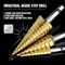 Metal Hole Cutter HSS Steel Step Cone Drill Titanium Coated Triangular Shank Bit For Wood Metal PVC 1