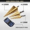 Metal Hole Cutter HSS Steel Step Cone Drill Titanium Coated Triangular Shank Bit For Wood Metal PVC 2